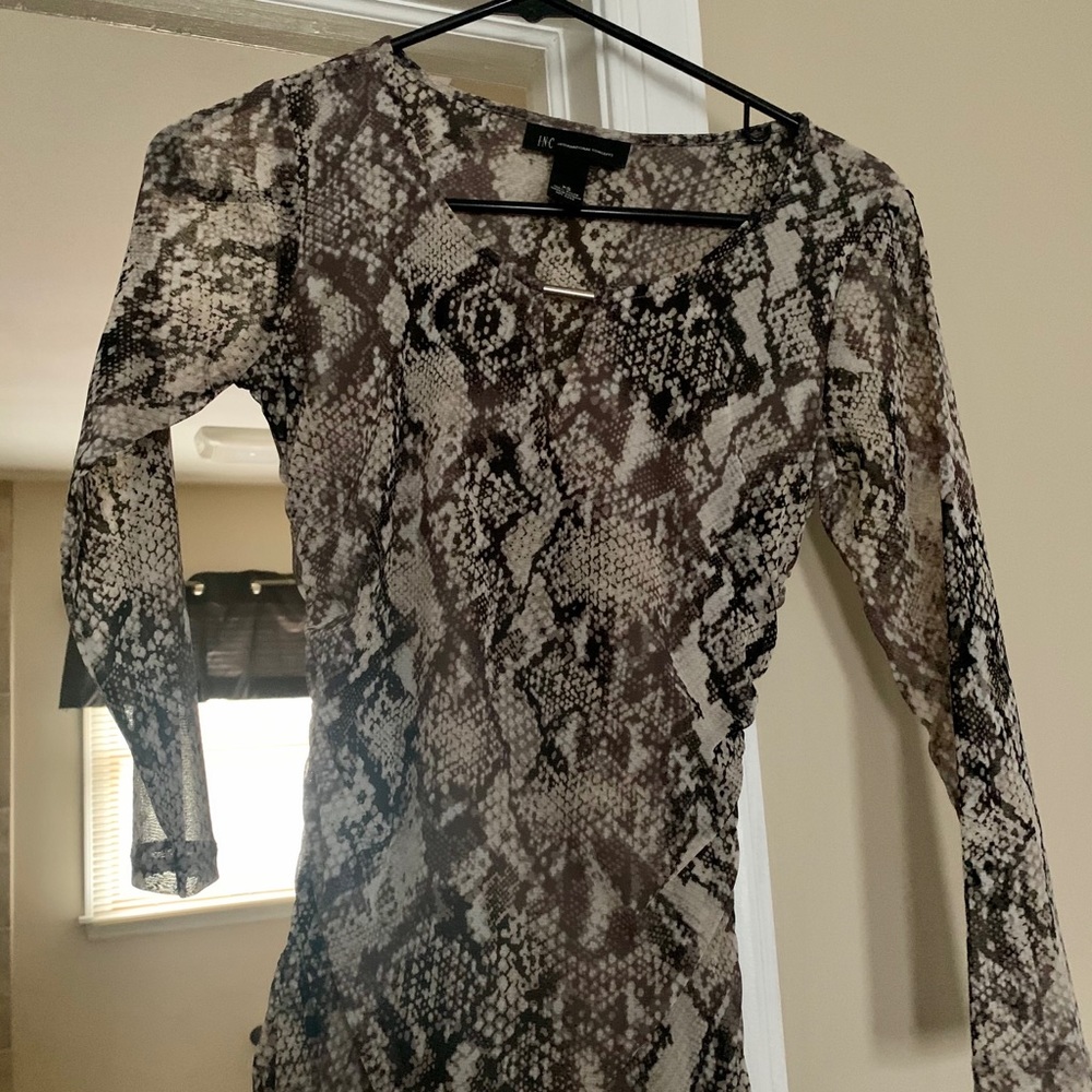 WHBM Snakeskin top